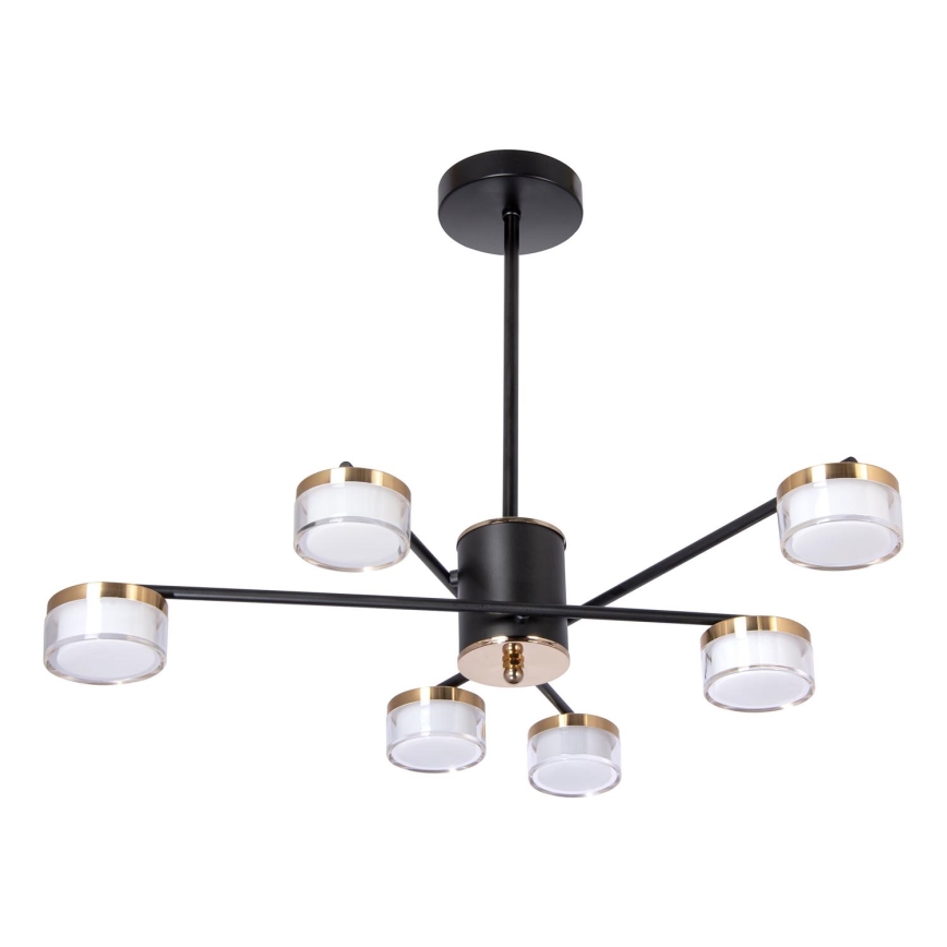 LED Żyrandol 6xLED/6W/230V 3000-6500K śr. 59 cm złoty/czarny