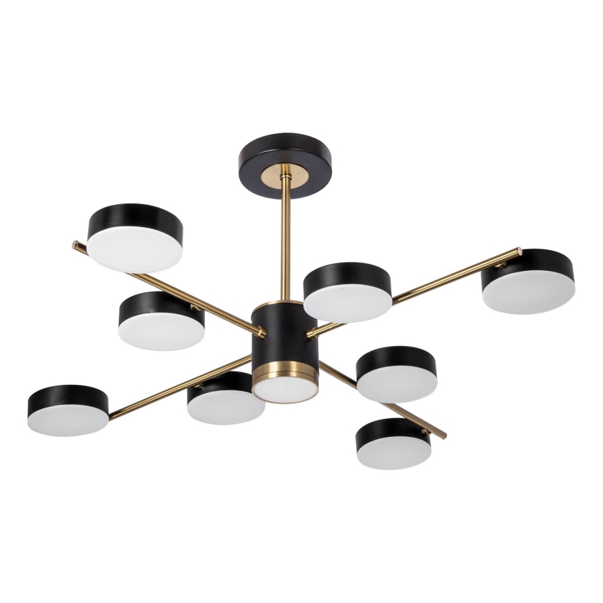 LED Żyrandol 8xLED/7W/230V + LED/6W 3000-6000K śr. 77 cm złoty/czarny