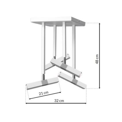 LED Żyrandol CASTRO 4xG9/7W/230V