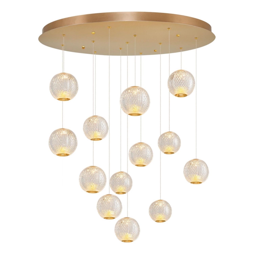 LED Żyrandol CREMONA 13xLED/5W/230V 3000K złoty