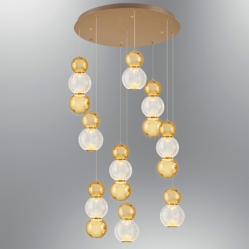 LED Żyrandol CREMONA LED/51W/230V 3000K złoty