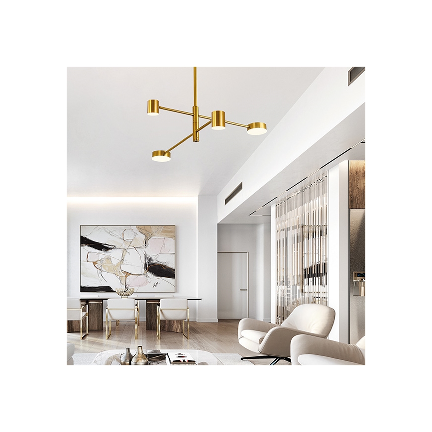 LED Żyrandol LED/24W/230V 3000K złoty