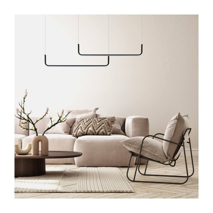 LED Żyrandol MALAWI na lince 2xLED/20W/230V 3000/4000/6000K czarny