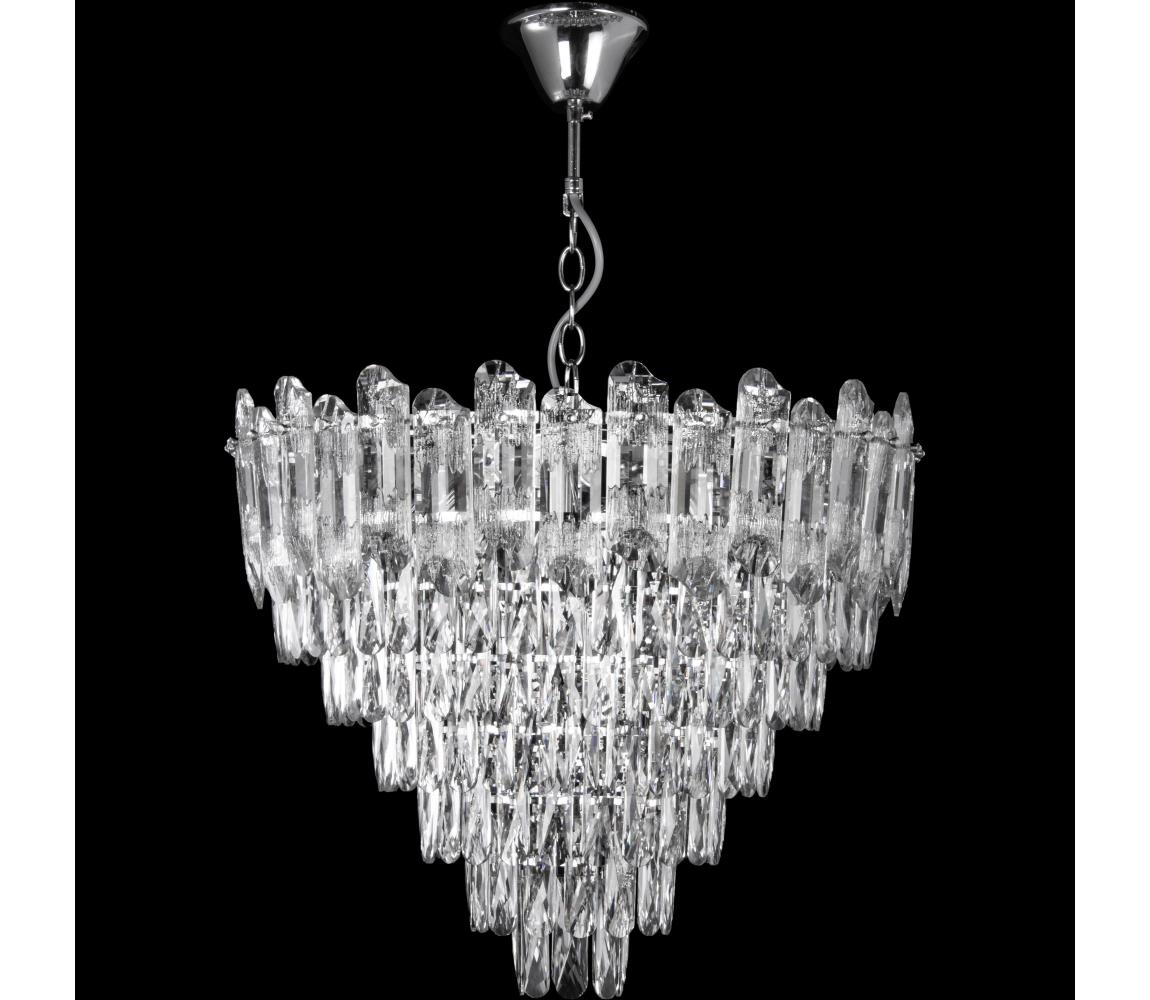 LED Żyrandol na łańcuchu 11xE27/60W/230V + 7xLED/6W śr. 60 cm chrom błyszczący