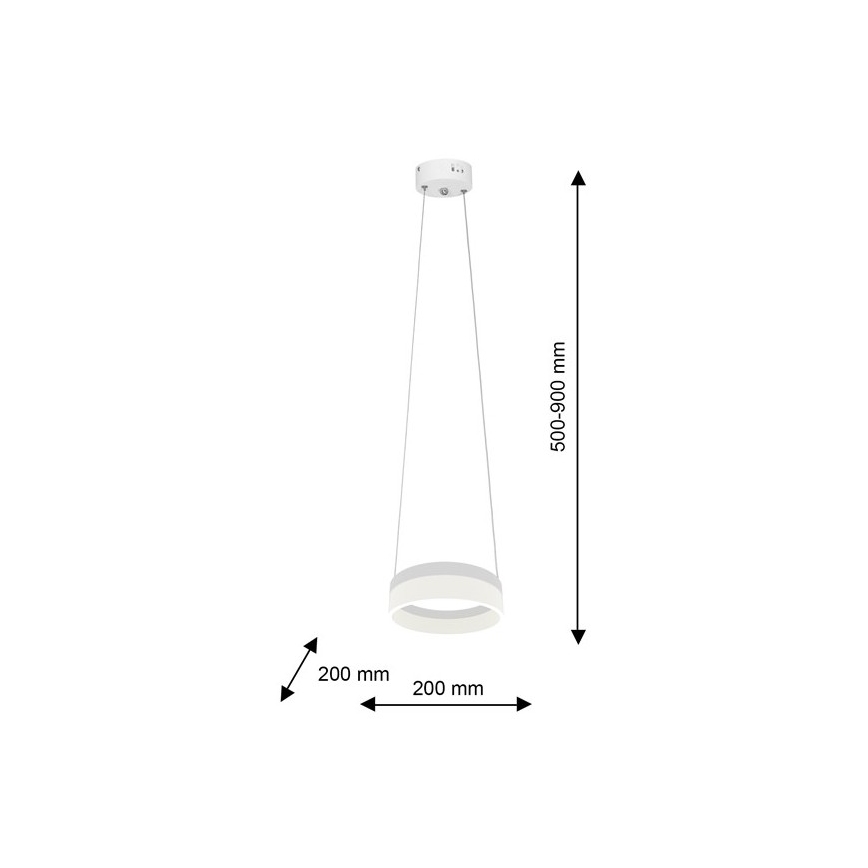 LED Żyrandol na drucie RING LED/12W/230V