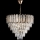 LED Żyrandol na łańcuchu 9xE27/60W/230V + 6xLED/6W śr. 50 cm złoty