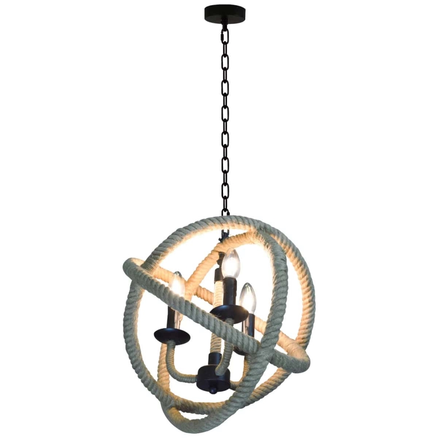LED Żyrandol na łańcuchu ROPE GLOBO 3xE14/4,3W/230V