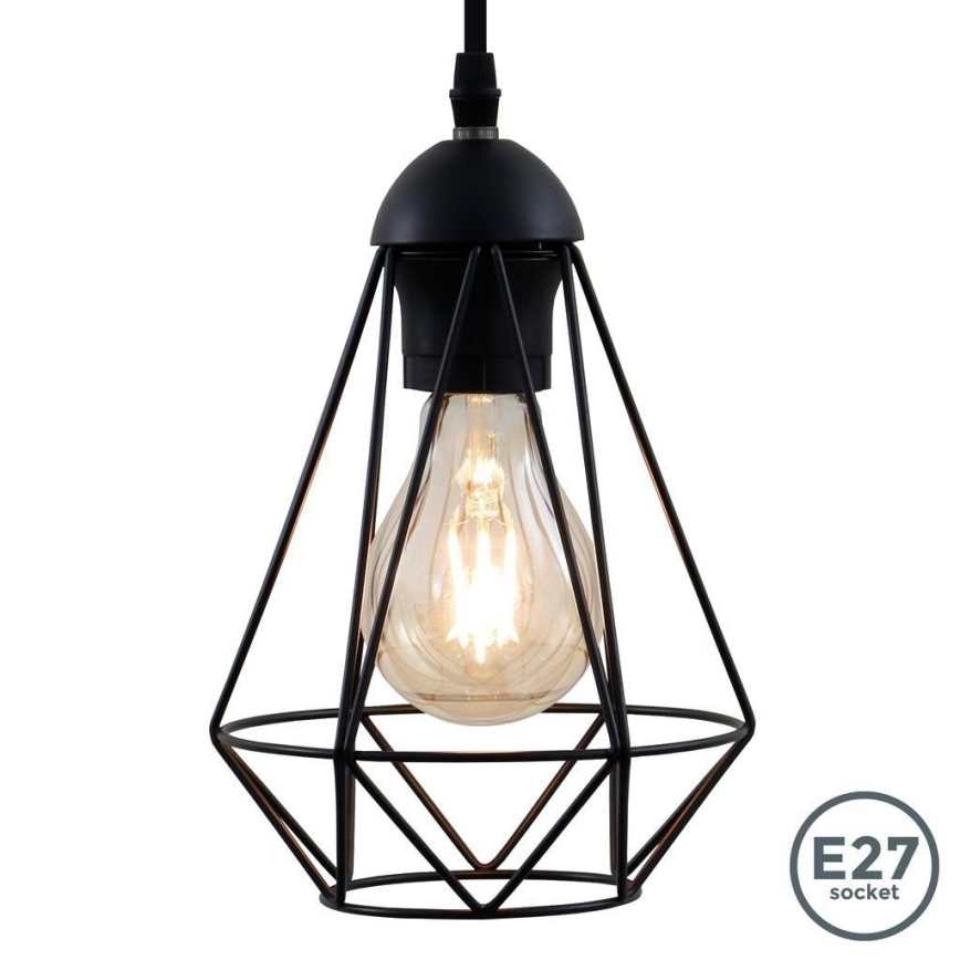 LED żyrandol na lince 1xE27/6,5W/230V 2500K czarny