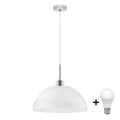 LED Żyrandol na lince 1xE27/60W/230V biały