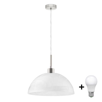 LED Żyrandol na lince 1xE27/60W/230V biały