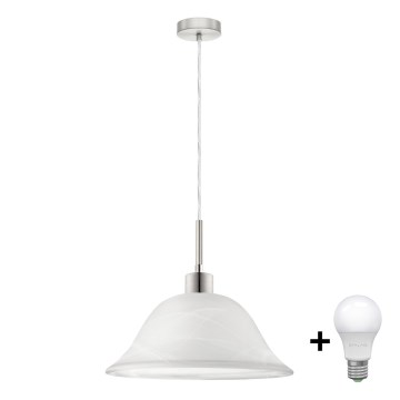 LED Żyrandol na lince 1xE27/60W/230V biały