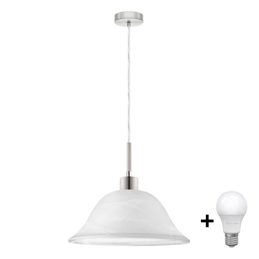 LED Żyrandol na lince 1xE27/60W/230V biały