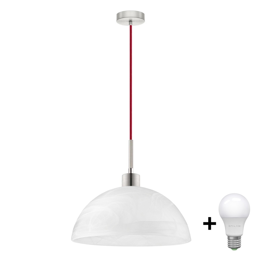 LED Żyrandol na lince 1xE27/60W/230V biały