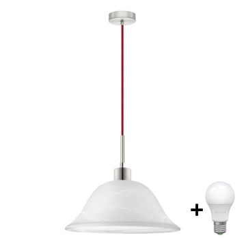 LED Żyrandol na lince 1xE27/60W/230V biały