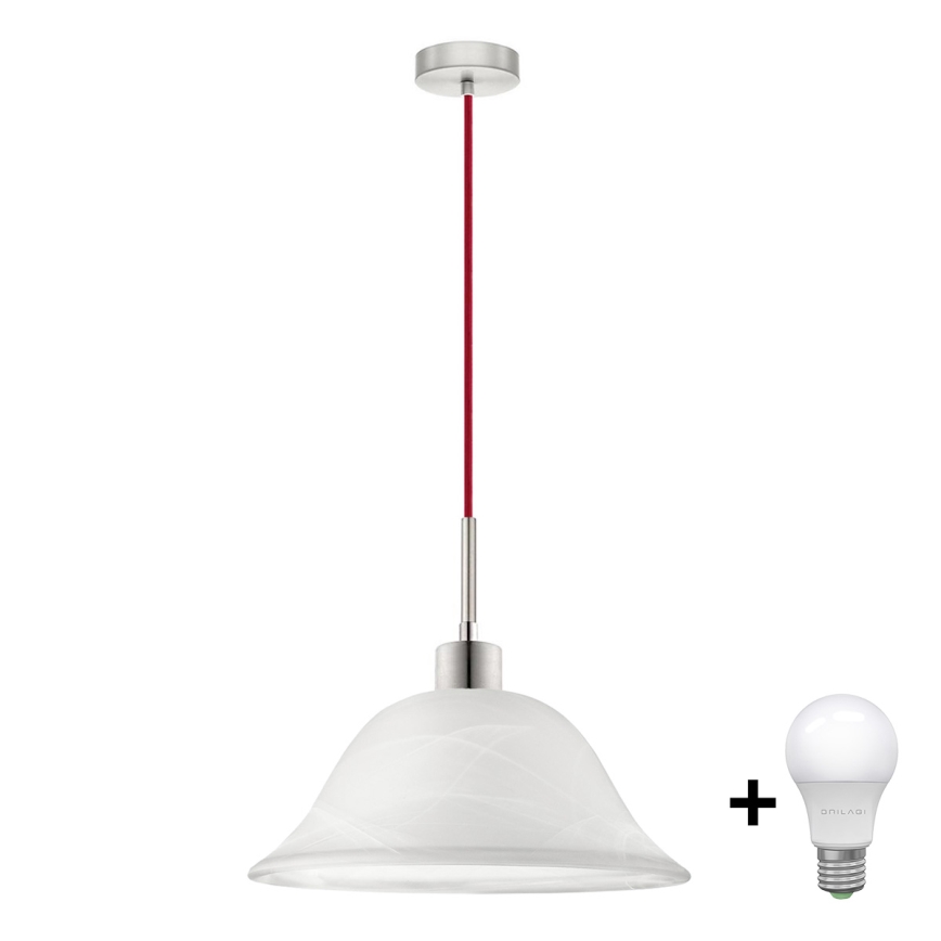 LED Żyrandol na lince 1xE27/60W/230V biały