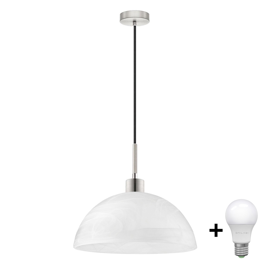 LED Żyrandol na lince 1xE27/60W/230V biały