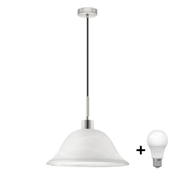 LED Żyrandol na lince 1xE27/60W/230V biały