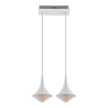 LED Żyrandol na lince 2xLED/9W/230V biały