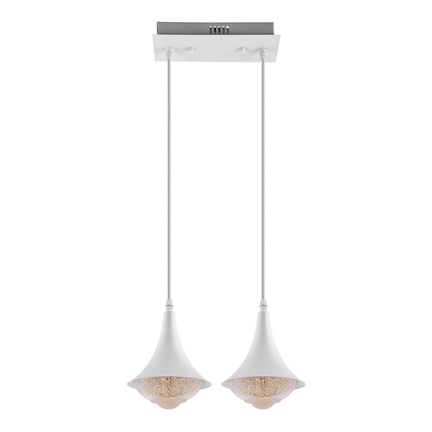 LED Żyrandol na lince 2xLED/9W/230V biały
