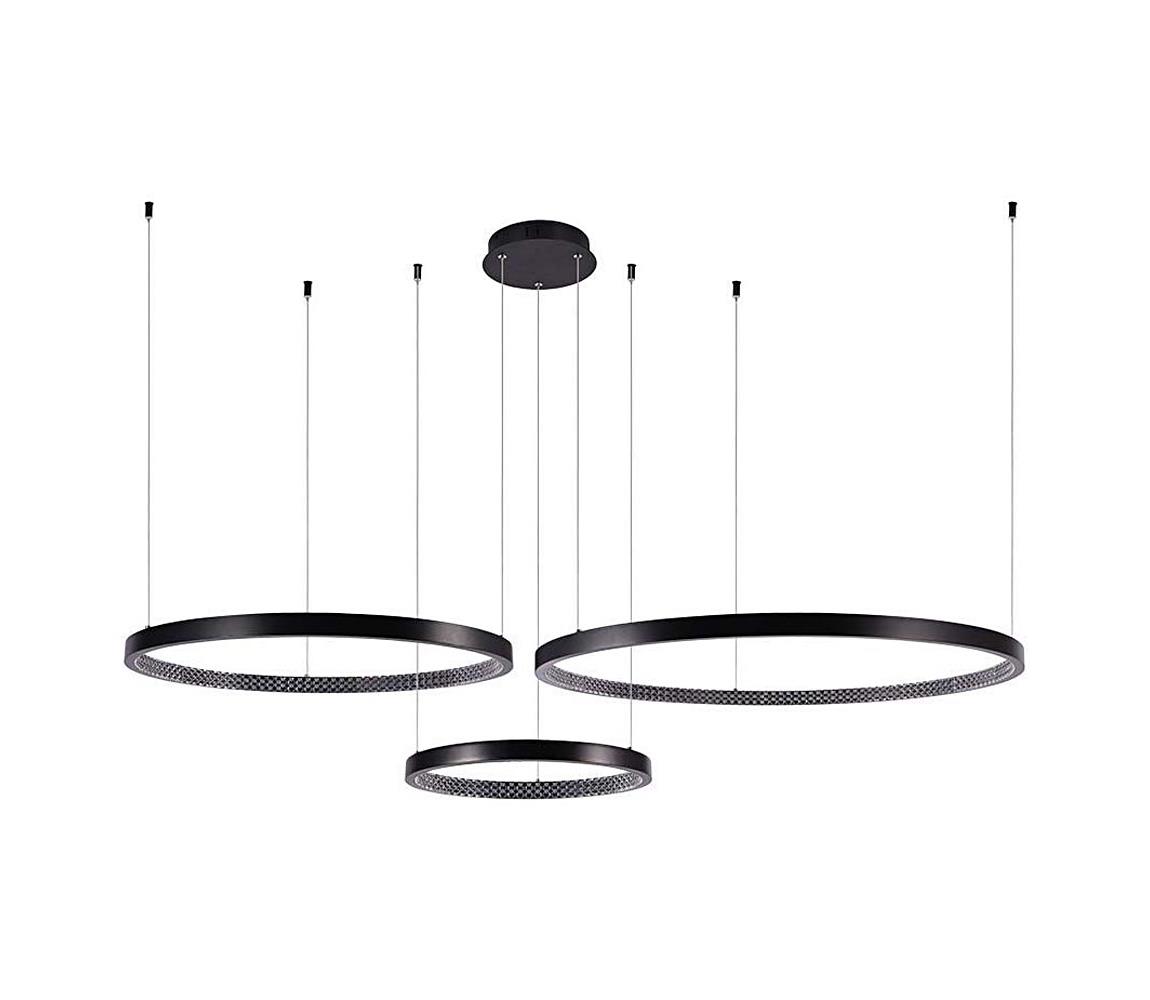 LED Żyrandol na lince 3xLED/19W/230V 4000K czarny