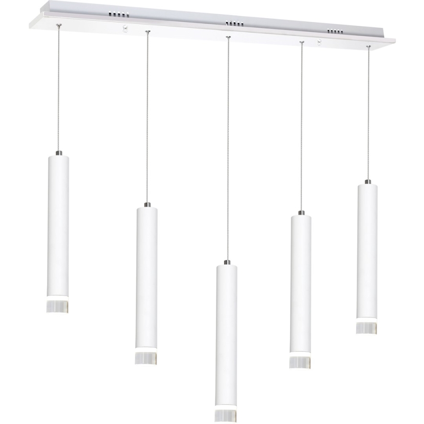 LED Żyrandol na lince ALBA 5xLED/25W/230V biały