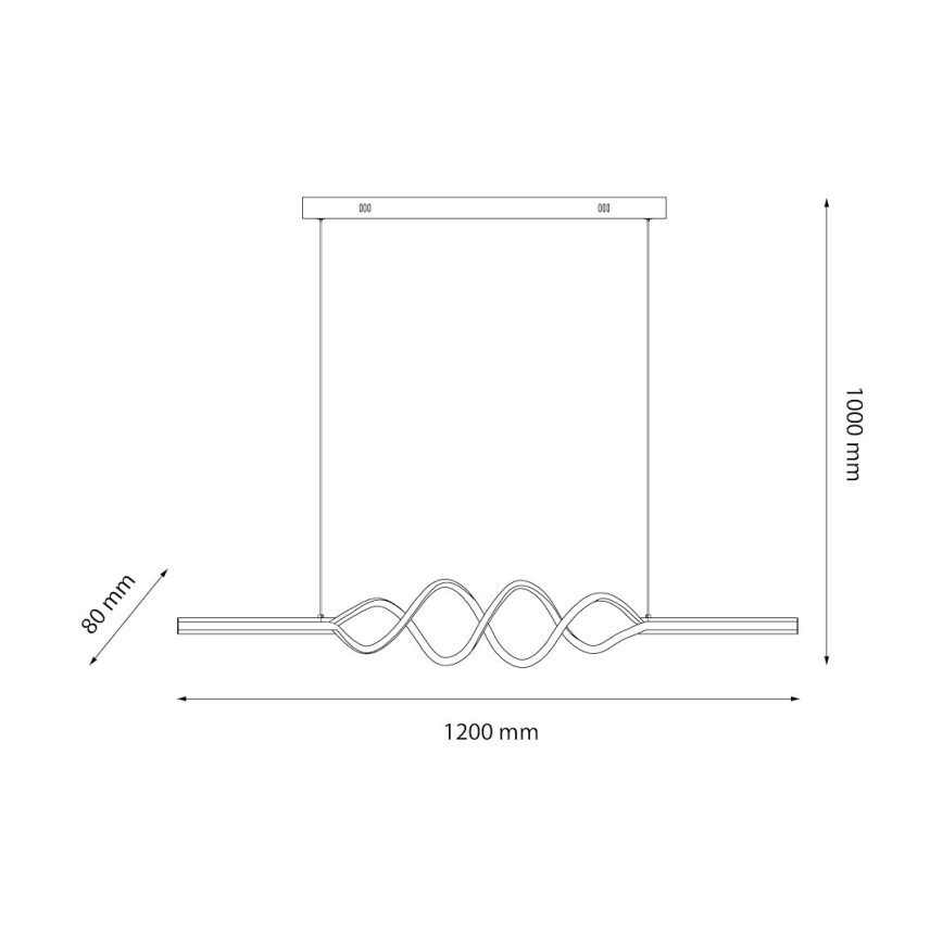 LED Żyrandol na lince ANCONA LED/36W/230V złoty