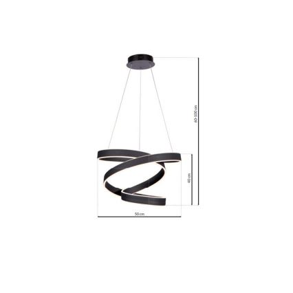 LED Żyrandol na lince ANDROMEDA LED/45W/230V