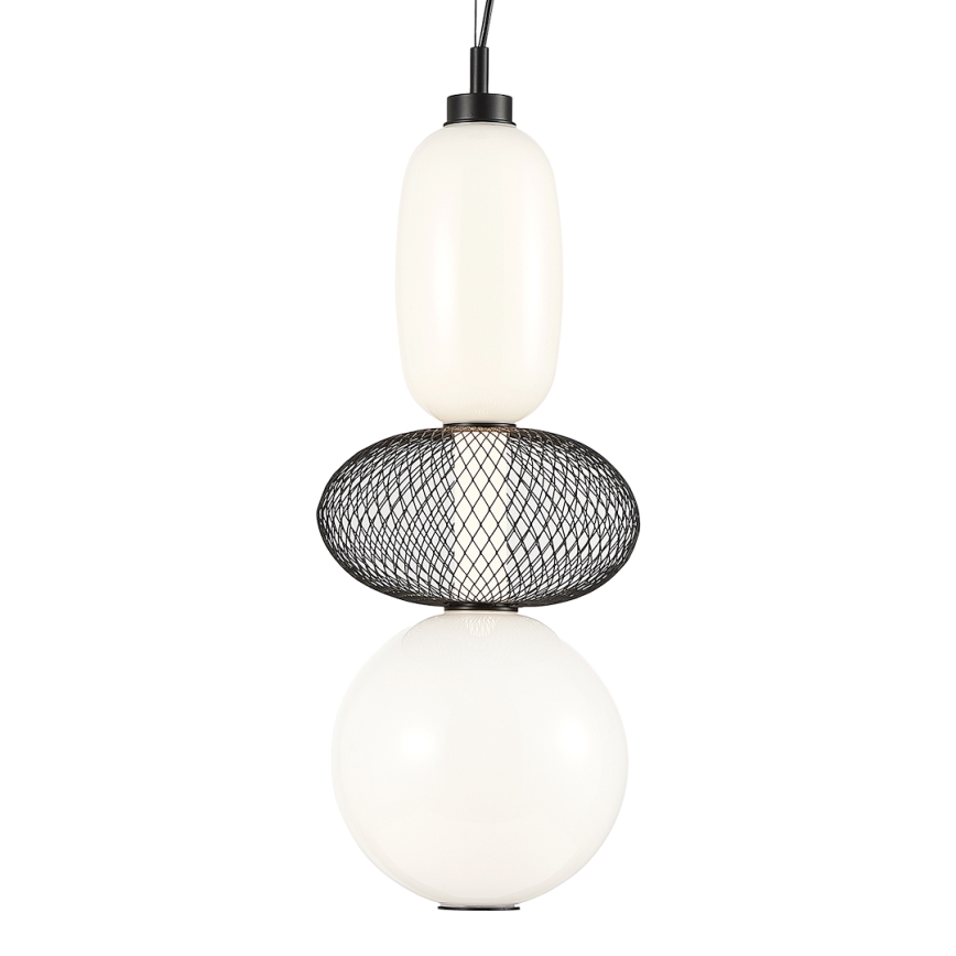 LED Żyrandol na lince ARAME LED/23W/230V śr. 22 cm czarny