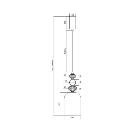 LED Żyrandol na lince ARTE LED/12W/230V śr. 16 cm czarne