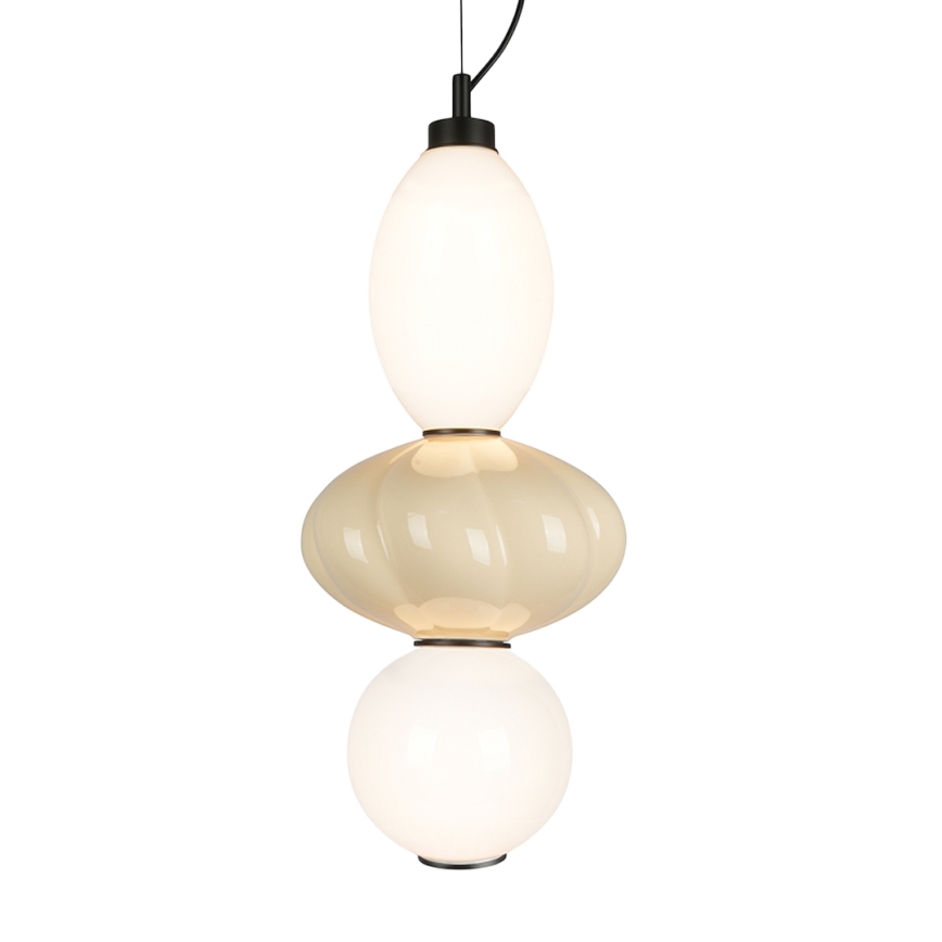 LED Żyrandol na lince ASCOLI LED/18W/230V śr. 20 cm beżowy