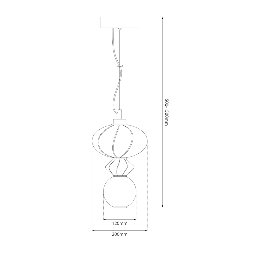 LED Żyrandol na lince ASCOLI LED/8W/230V śr. 20 cm zielony/niebieski