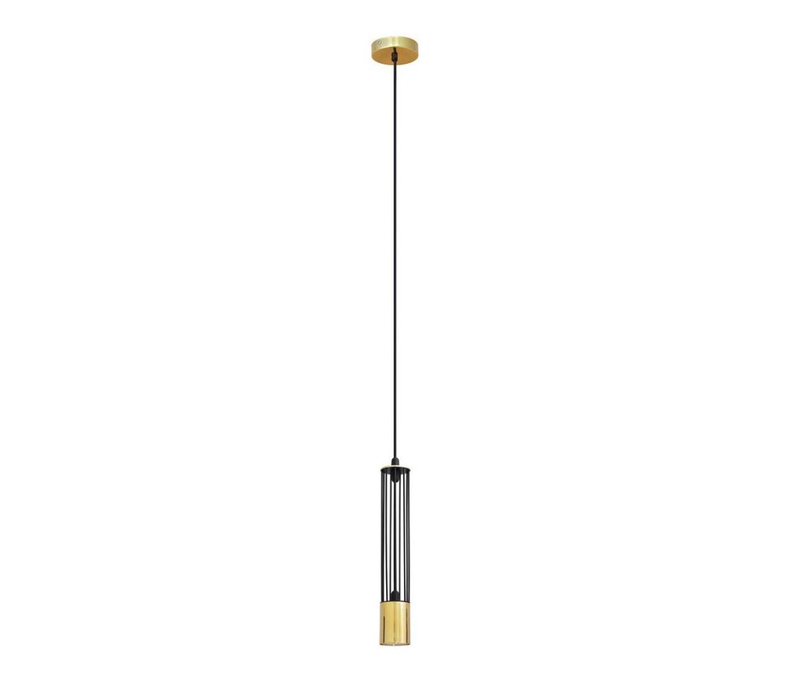 LED Żyrandol na lince BARS 1xGU10/4,8W/230V czarny/złoty