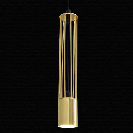 LED Żyrandol na lince BARS 1xGU10/4,8W/230V złoty