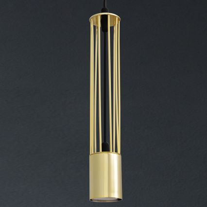 LED Żyrandol na lince BARS 1xGU10/4,8W/230V złoty