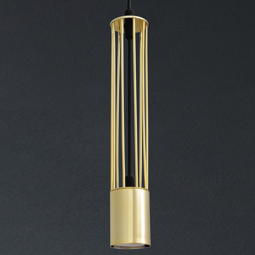 LED Żyrandol na lince BARS 1xGU10/4,8W/230V złoty