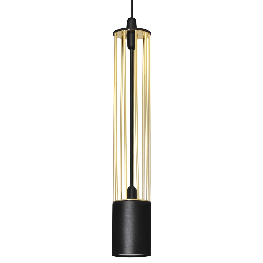 LED Żyrandol na lince BARS 3xGU10/4,8W/230V czarny/złoty