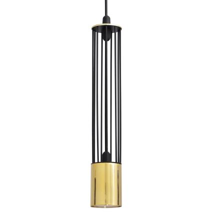 LED Żyrandol na lince BARS 3xGU10/4,8W/230V czarny/złoty