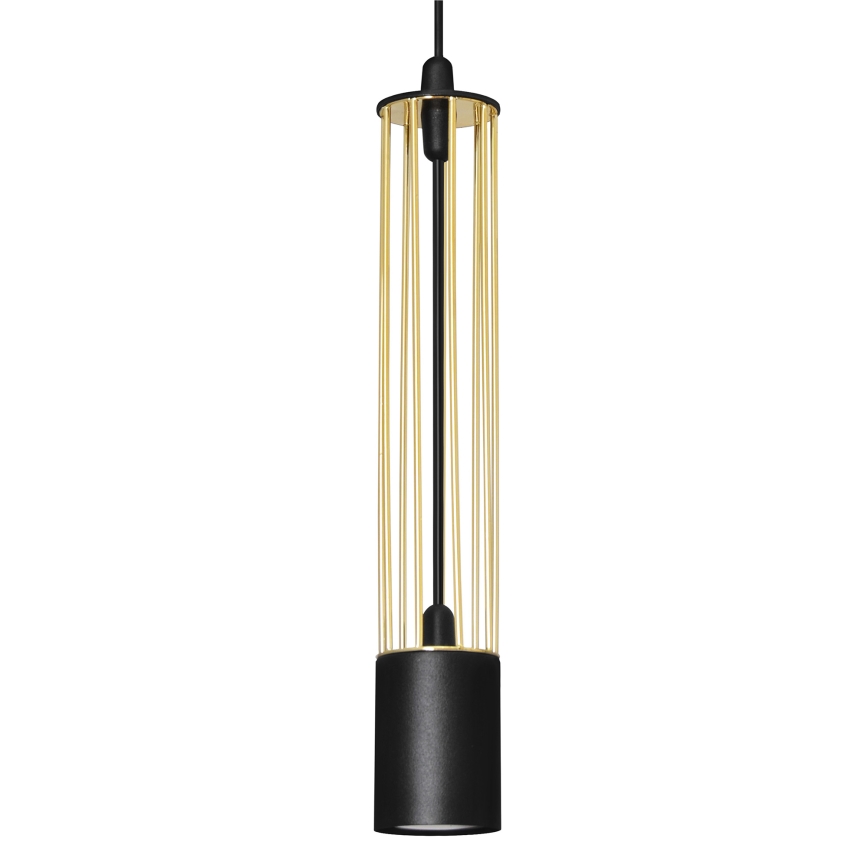 LED Żyrandol na lince BARS 3xGU10/4,8W/230V czarny/złoty