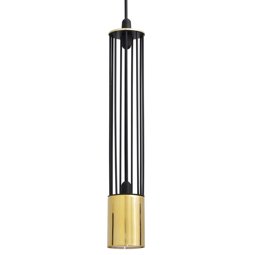 LED Żyrandol na lince BARS 3xGU10/4,8W/230V czarny/złoty