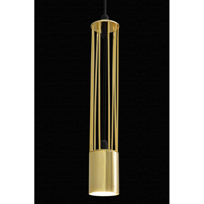 LED Żyrandol na lince BARS 3xGU10/4,8W/230V złoty/czarny