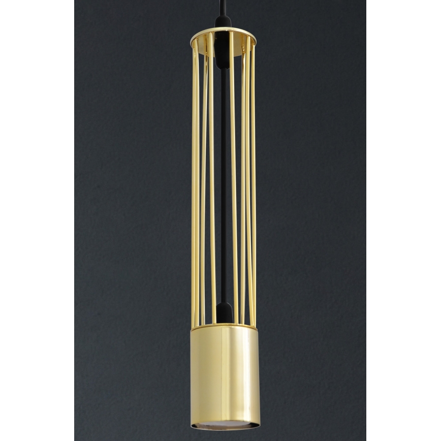 LED Żyrandol na lince BARS 3xGU10/4,8W/230V złoty/czarny