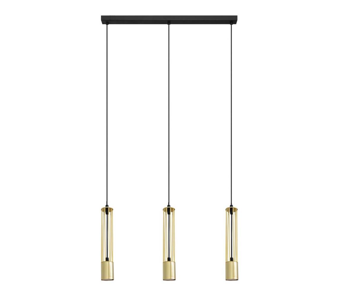 LED Żyrandol na lince BARS 3xGU10/4,8W/230V złoty