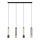 LED Żyrandol na lince BARS 4xGU10/4,8W/230V czarny/złoty