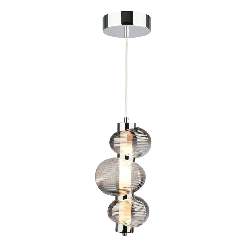 LED Żyrandol na lince BOLLA LED/12W/230V śr. 16 cm dym