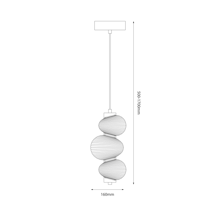 LED Żyrandol na lince BOLLA LED/12W/230V śr. 16 cm złoty