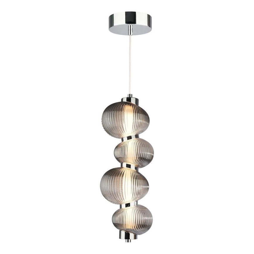 LED Żyrandol na lince BOLLA LED/17W/230V śr. 16 cm chrom błyszczący/dymny