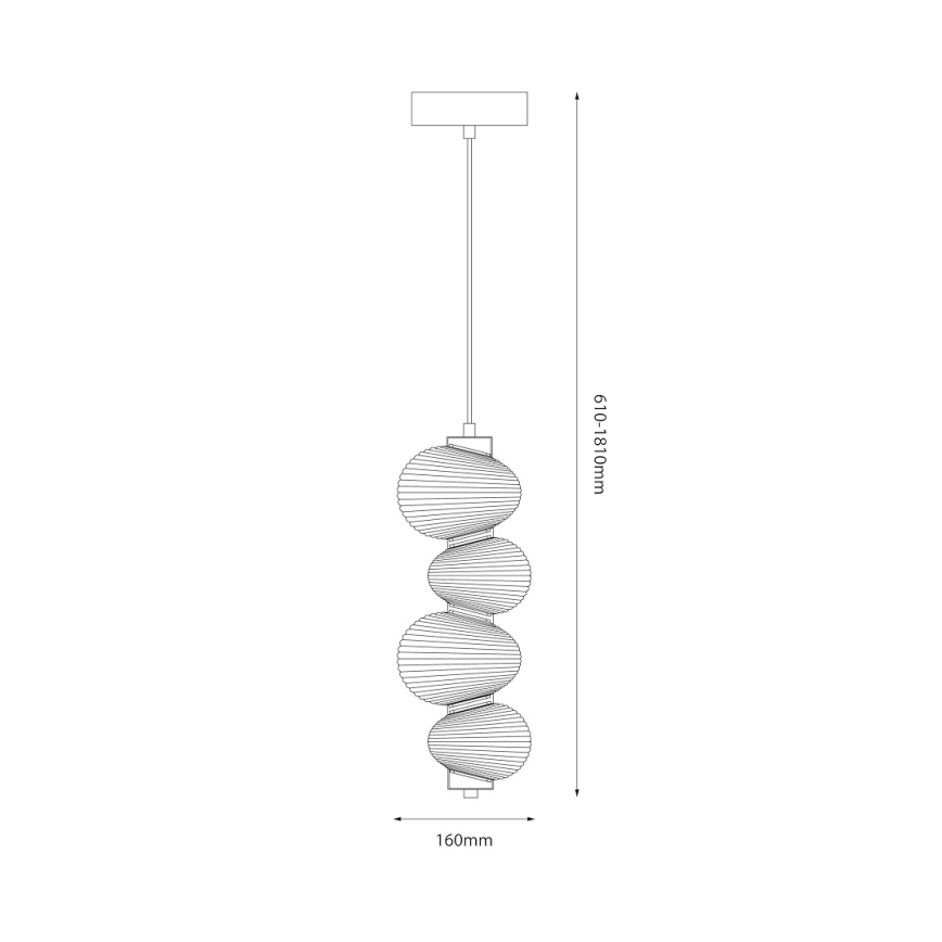LED Żyrandol na lince BOLLA LED/17W/230V śr. 16 cm chrom błyszczący/dymny