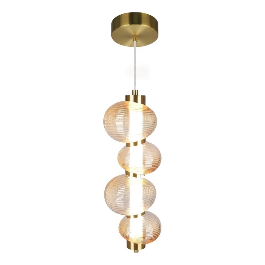 LED Żyrandol na lince BOLLA LED/17W/230V śr. 16 cm złoty/dymny