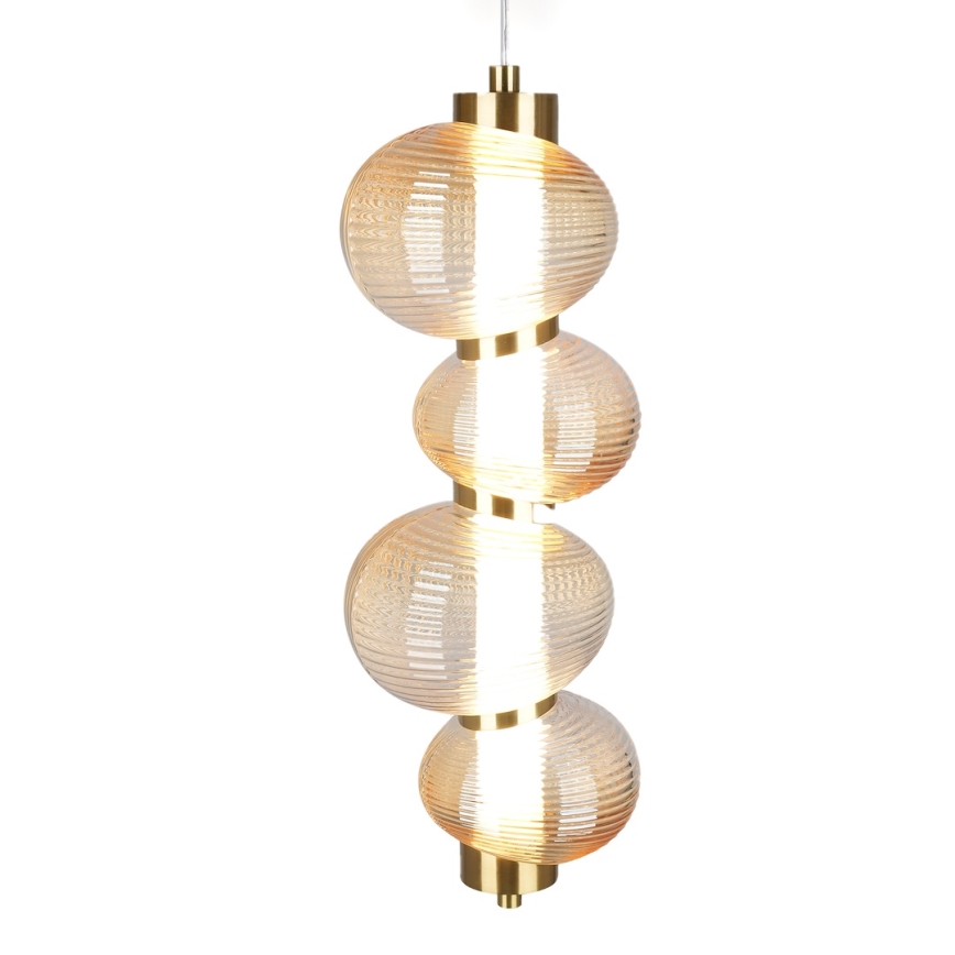 LED Żyrandol na lince BOLLA LED/17W/230V śr. 16 cm złoty/dymny