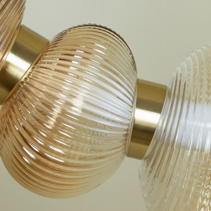 LED Żyrandol na lince BOLLA LED/36W/230V złoty/dymny